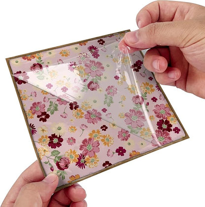 Alwayspon Vinyl Sticker Peel and Stick, Self-Adhesive Wall Tile Transfers Backsplash Sticker Decal for Kitchen Bathroom, 6x6inch/15x15cm 10Pcs, Floral Painting T038