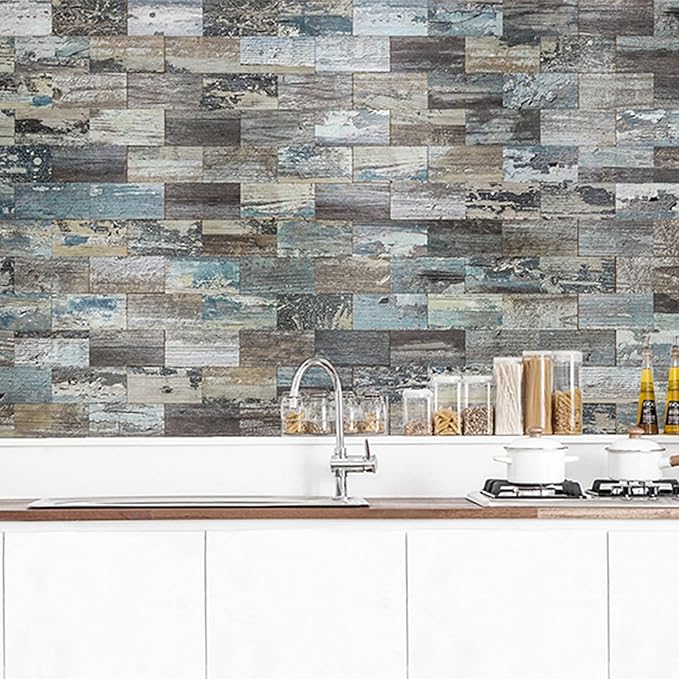 Art3d 5-Sheet (Pack of 5) Wall Panel Wood, Green