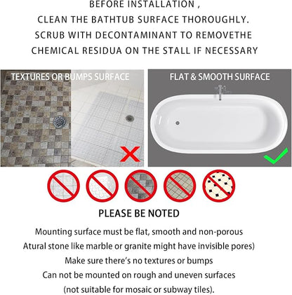 Yimobra Bathtub Mat Non Slip, 35"X16" Shower Mat with Strong Suction Cups&Drain Holes, Long Anti Slip Bath Tub Mat for Inside Shower, Machine Washable Fast Drying, Bathroom Essentials,Clear Brown
