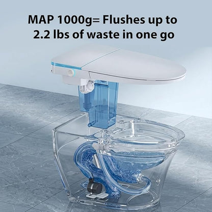 Smart Toilet with Bidet Built in, Tank Built in with Powerful Flush, Heated Seat, Auto Flush and Close, Warm Water, Air Dryer, Night Light and ADA Comfort Height for Bathroom