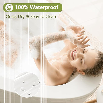 Seenus Waterproof Clear Shower Curtain Liner for Single Shower Stall | 48 x 72 inch Bpa-free PEVA Narrow Shower Liner with 2 Large Magnets, See Through Transparent Bathroom Shower Curtain