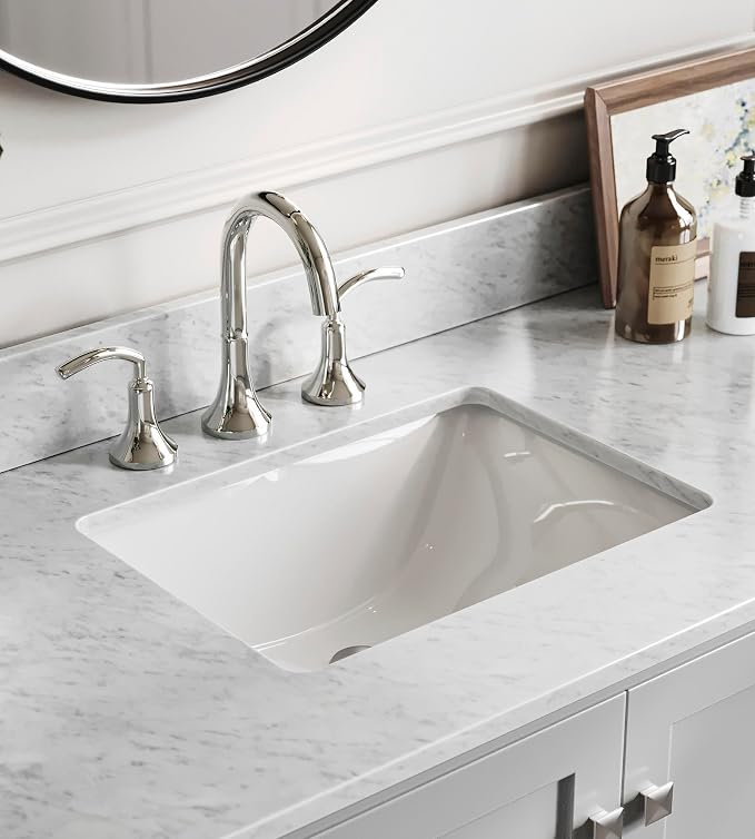 ARIEL Cambridge 60-inch Bathroom Vanity with Sink,Solid Wood, 0.75-inch Italian Carrara Marble Countertop, Single Rectangular Porcelain Sink, 2 Soft Closing Doors, 9 Dovetail Drawers, Grey