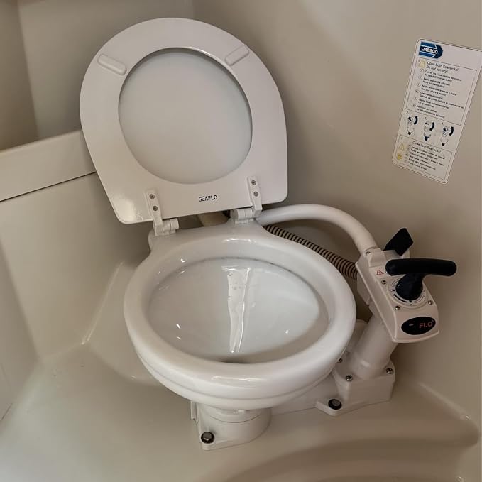 SEAFLO Manually Operated Marine Toilet Head