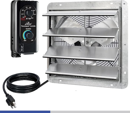 iLiving 16" & 12" Wall Mounted Shutter Exhaust Fans, Automatic Shutter