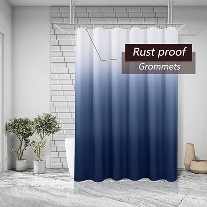 Shower Curtain Liner, Blue Lightweight Shower Curtain Liners, Plastic Shower Curtains, 72x72 inch PEVA Shower Liner with 12 Grommet Holes 3 Magnetic Weights