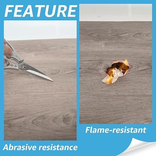 Art3d Wood Textured Peel and Stick Vinyl Floor Tiles, 40-Pack, Teak | Rigid Surface, Waterproof, Fire-Proof, Self-Adhesive, Easy to Clean, Cover 60 sq.ft, Ideal for Bedroom, Living Room, Kitchen