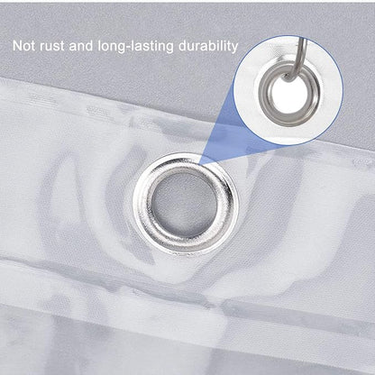66 inch Wide Clear Shower Curtain Liner with Magnets and Rustproof Grommets, Lightweight, Waterproof, Odor-Free, Suitable for Home, Hotel, Office etc. (66Wx72H)