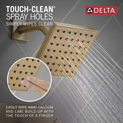 Delta Velum 14 Series Shower Faucet Set, Brushed Gold Shower Head and Handle Set, Valve Trim Kit, Champagne Bronze T14237-CZ (Valve Not Included)