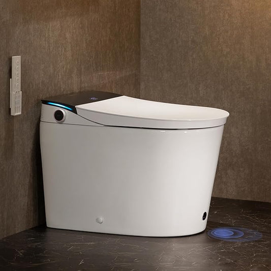 CANEST Smart Toilet with Bidet Built in, Foam Dispenser, 1000g MaP Flushing, Full-Area Seat Sensor, Auto Temperature Control Heated Seat, Auto Open/Close, Foot Sensor, Deodorization, Remote(FC-002SE)