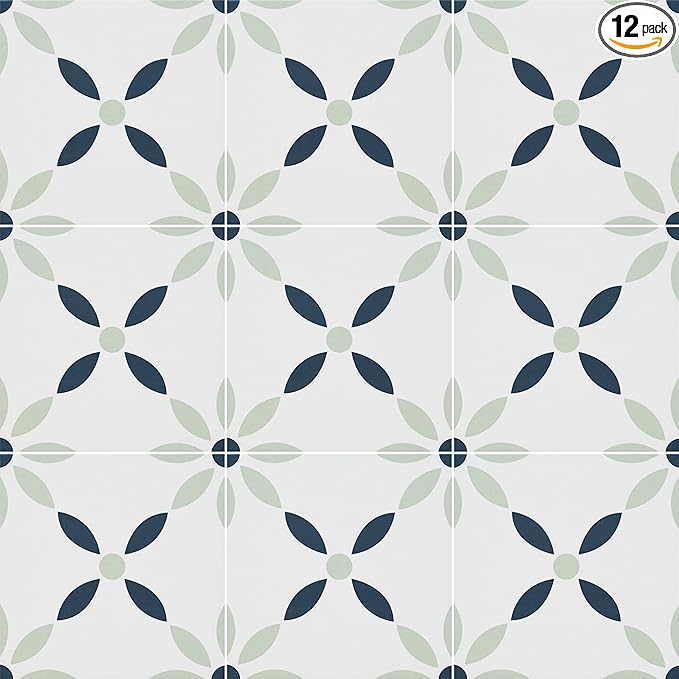 MSI Greta 8x8 in. Encaustic Matte Porcelain Tile – Bathroom, Kitchen Backsplash, Accent Wall, Shower Wall