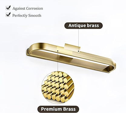 Leyden Brass Towel Bar,Antique Towel Rack Holder Bath 11.81 Inch Rod Hanger Wall Mounted Bathroom Accessories Vintage