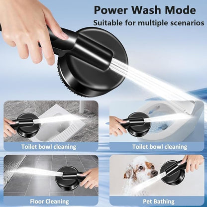 Ion Drop Filtered Shower Head with Handheld, High Pressure Water Flow and Multiple Spray Modes Ion Shower Head with Filter, Power Wash for Hard Water, Showerhead with ON/OFF Switch for Pets Bath