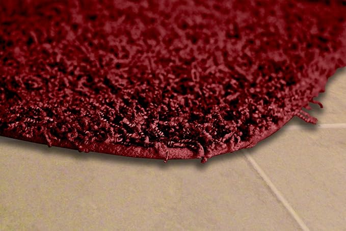 Garland Rug 2-Piece Jazz Shaggy Washable Nylon Bathroom Rug Set, Chili Pepper Red