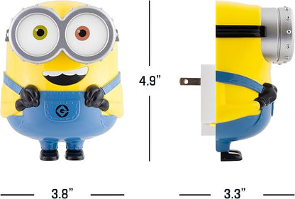 Minions: The Rise of Gru LED Night Light, Plug-in, Dusk to Dawn, UL-Listed, Yellow Glow, Despicable Me, Bob, Ideal for Kids Bedroom, Nursery, Bathroom, 43742 (Pack of 8)