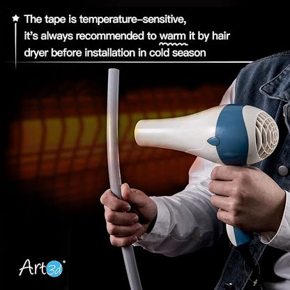 Art3d 30 ft Peel and Stick Flexible Vinyl Molding Trim, Stainless Steel | Durable, Waterproof, Oil-Proof, Superior Adhesive, Useful, Easy to Clean, Ideal for Mirror Edges, Accent Walls, Backsplashes