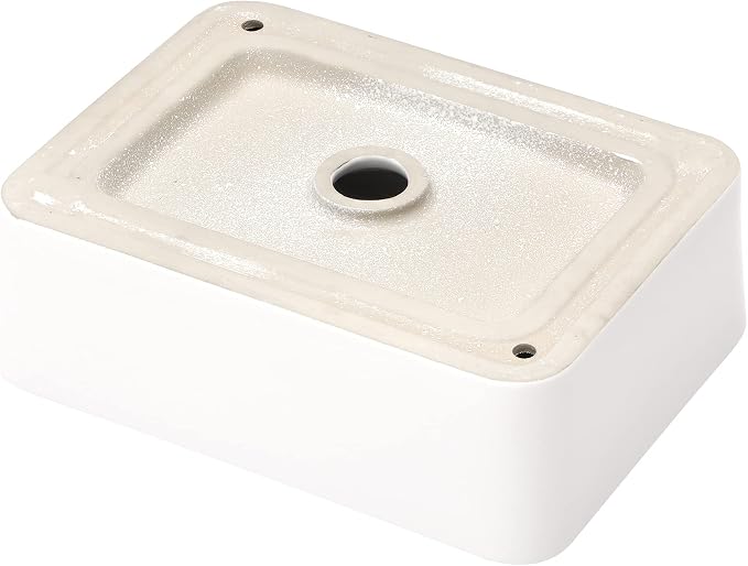 16" x 12" Vessel Sink Rectangle Bathroom Vessel Sink Countertop 16 In Rectangular White Ceramic Porcelain Farmhouse Lavatory Vanity Bath Sink Basin