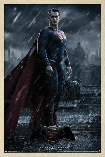 Trends International DC Comics Movie Batman v Superman - Superman Wall Poster, 22.4L x 14.7W, Blonde Framed Version