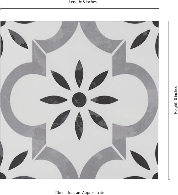 MSI Azila Sample Encaustic Matte Porcelain Wall and Floor Tile for Bathroom, Kitchen Backsplash, and Countertop