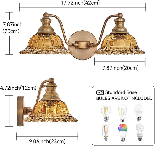 Tea 2 Light Vanity Light Bathroom Light Vanity Lights for Bathroom Vanity Light Fixtures