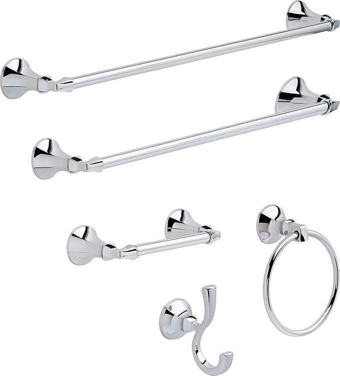 DELTA FAUCET Rubber Limited 76418 Ashlyn 18-in Wall Mount Towel Bar Bath Hardware Accessory in Polished Chrome
