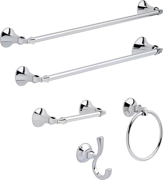 DELTA FAUCET Rubber Limited 76418 Ashlyn 18-in Wall Mount Towel Bar Bath Hardware Accessory in Polished Chrome