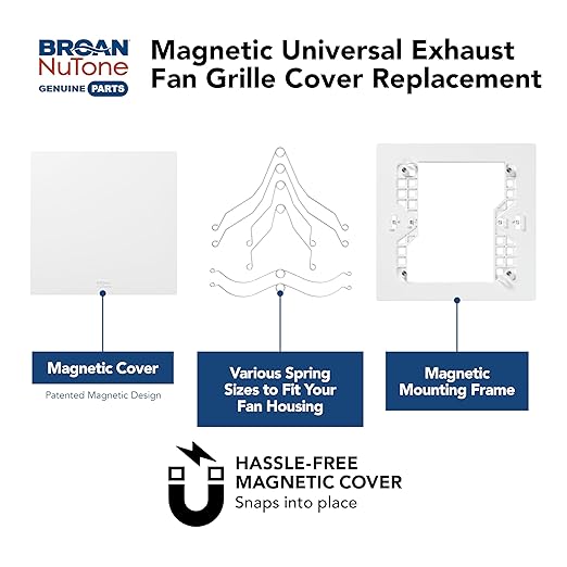 Broan-NuTone RCM700 Magnetic Universal CleanCover™ Bath Fan Replacement Grille