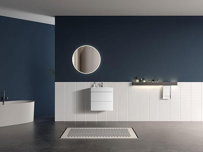 24" Floating Bathroom Vanity with Sink, Modern Bathroom Cabinet with Top & Soft Close Drawers, Spacious Storage for Small Space, White - Lavanda Collection