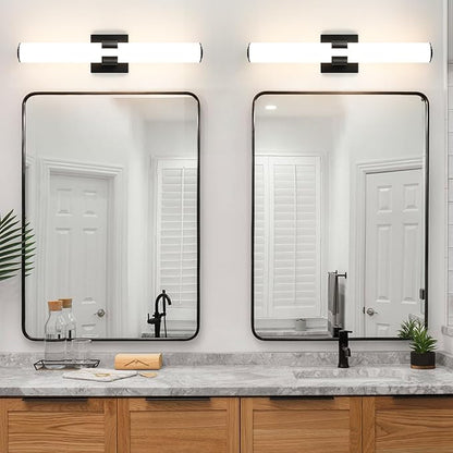 Black Vanity Lights for Bathroom, 22.8 Inch LED Vanity Light Modern Bathroom Light Fixtures, 18W Sconces Wall Lighting with Acrylic Shade for Mirror Bedroom Living Room Hallway 3000K