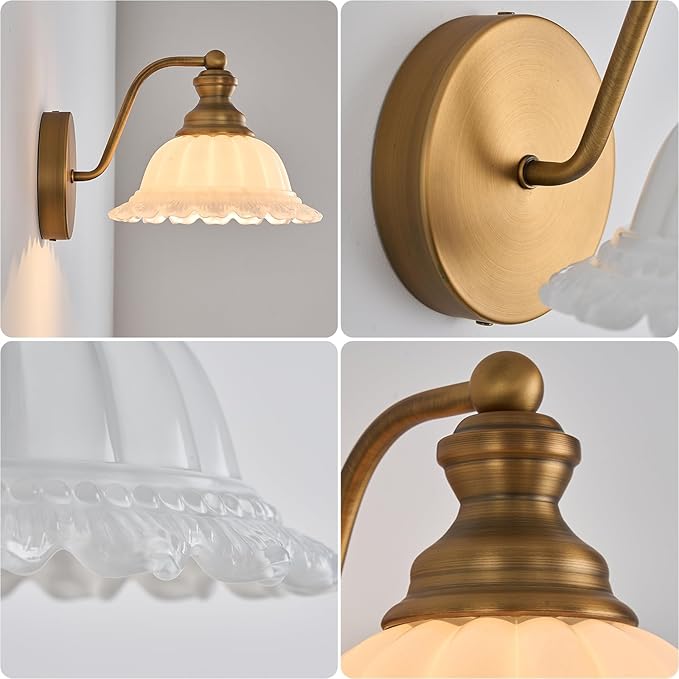 Vanity Light Brass Wall Sconces Vintage Bathroom Sconces