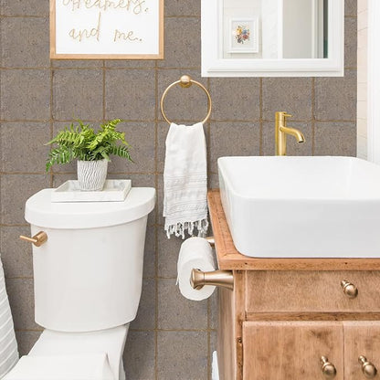 Alwayspon Stone Effect Vinyl Sticker Peel and Stick, Self-Adhesive Wall Tile Transfers Backsplash Sticker Decal for Kitchen Bathroom, 6x6inch/15x15cm 30Pcs, T029