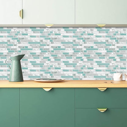 STICKGOO Peel and Stick Tile Backsplash for Kitchen, 12”×12”Stick on Backsplash, Self Adhesive Tile for Kitchen Backsplash and Bathroom(10 Sheets, Thicker Design)