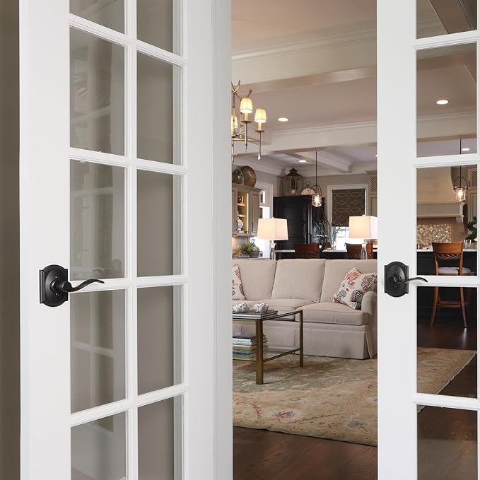 Schlage F170 ACC 716 CAM RH Right Handed Accent Door Lever with Camelot Trim, One Sided Non-Turning Dummy Door Handle, Aged Bronze