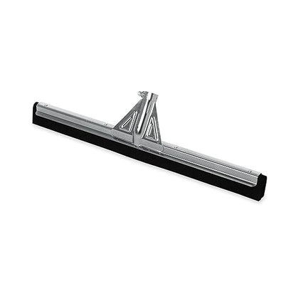 Rubbermaid Commercial Products Heavy-Duty Floor Squeegee, 22-inch Dual Moss, Silver/Metal, Heavy Duty Rubber Floor Scrubber for Bathroom/Garage/Tile