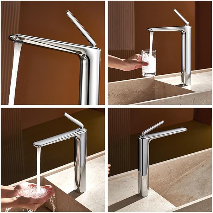 Single Hole Faucet for Bathroom Sink Bathroom Faucet Single Handle Hot and Cold Chrome