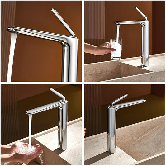 Single Hole Faucet for Bathroom Sink Bathroom Faucet Single Handle Hot and Cold Chrome