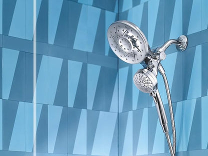 Moen Engage Magnetix Chrome Multi-Function Handshower and Rainfall Shower Head Trim Combo with Shower Handle, Tub Spout, Metal Hose, and Valve, 82304