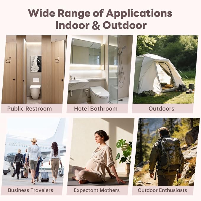 Portable Electric Bidet for Travel with 180° Adjustable Nozzle, Strong Water Pressure- Handheld Rechargeable USB-C Bidet,350ml Waterproof Personal Hygiene Cleaner for Postpartum Women, Camping (Pink)