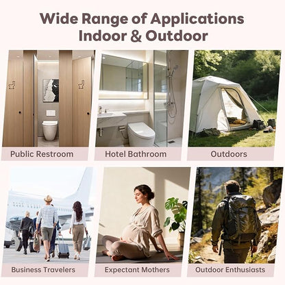 Portable Electric Bidet for Travel with 180° Adjustable Nozzle, Strong Water Pressure- Handheld Rechargeable USB-C Bidet,350ml Waterproof Personal Hygiene Cleaner for Postpartum Women, Camping (Pink)