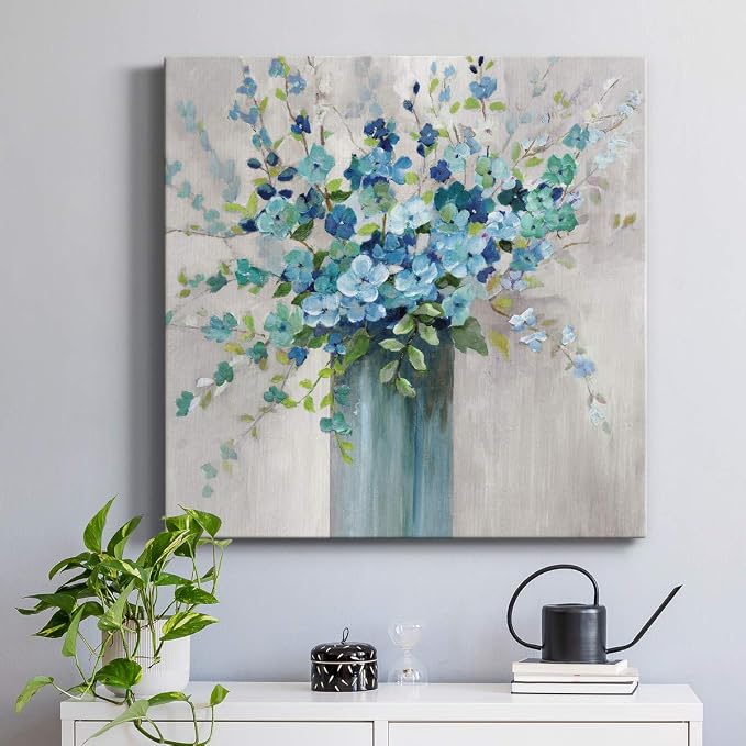 Renditions Gallery Sea Isle Wildflower Wall Art, Premium Gallery Wrapped Canvas Decor, Ready to Hang, 32 in H x 32 in W, Made in America Print (AZS-WC21-40077-R-3232-MK)