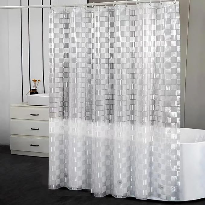 Shower Curtain Liner, 100% Waterproof Peva Shower Curtains with 3 Duty Heavy Bottom Magnets and 12 Rust Proof Grommets, 72x72 Weighted Shower Liner for Shower Stall, Bathtubs