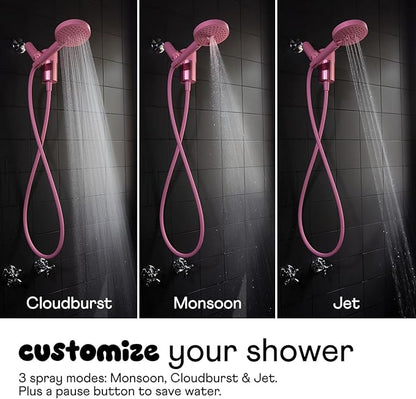 sproos! - Handheld Showerhead, High Performance Filtration, Green | Healthier Hair and Skin - DIY Installation - Renter Friendly - 3 Spray Functions - 70 Inch Hose - High Pressure Performance