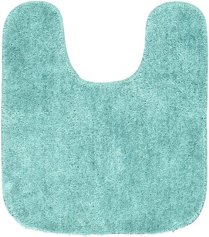 Garland Rug Traditional Nylon Washable Sea Foam 3 Piece Set - Lid, Contour, Bath Rug - Soft, Absorbent, and Stylish for Your Bathroom