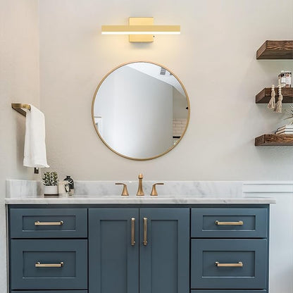 Gold Bathroom Vanity Light 15.75 inch, 14W Dimmable 5CCT LED Modern Bathroom Light Fixture Over Mirror - ETL Certificated
