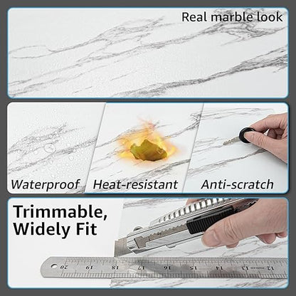 Art3d Peel and Stick Floor Tile, 60-Pack 12 x 12in. Covers 60 Sq.ft, Waterproof Vinyl Flooring Tiles Self Adhesive for Kitchen, Bathroom & Bedroom - Gray Marble