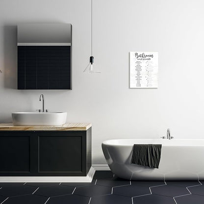 Bathroom Word Scramble, 13 x 19 Inch Mounted Print on Wall Plaque | Stupell Industries · By Lil' Rue · Ready to hang · Hand finished · Made in USA