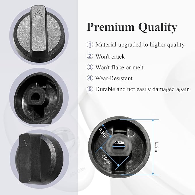 2 Pcs Black Bidet Seats Replacement Knob Fit for Luxe Bidet Neo 120 & Neo 185, Knob Accessories for Luxe Bidet Neo 120 & Neo 185, Neo Knob, Non-Electric Bidet Attachment for Toilet Seat