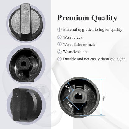 4 Pcs Black Bidet Seats Replacement Knob Fit for Luxe Bidet Neo 120 & Neo 185, Knob Accessories for Luxe Bidet Neo 120 & Neo 185, Neo Knob, Non-Electric Bidet Attachment for Toilet Seat