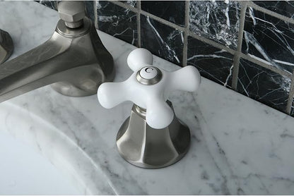 Kingston Brass KS4468PX 8 in. Widespread Bathroom Faucet, Brushed Nickel