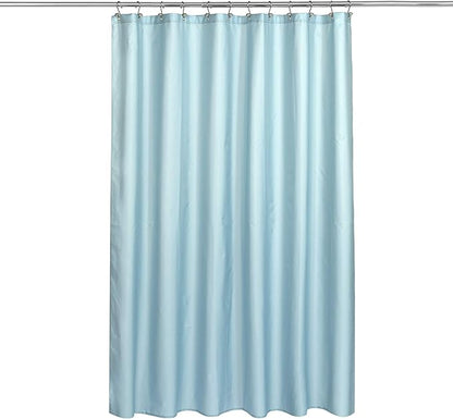 N&Y HOME Fabric Shower Curtain or Liner - Light Blue Shower Curtain for Bathroom with Hotel Quality, Machine Washable - Blue Fog, 72x72