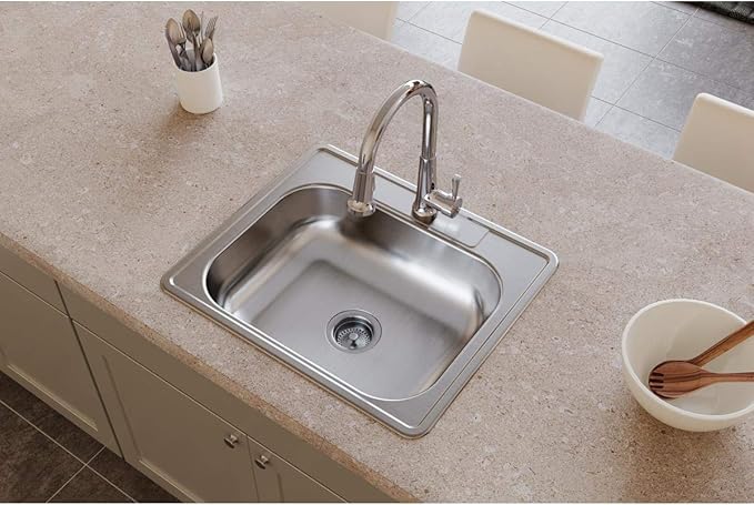 Elkay D125214 Dayton Single Bowl Drop-in Stainless Steel Sink 25 x 21
